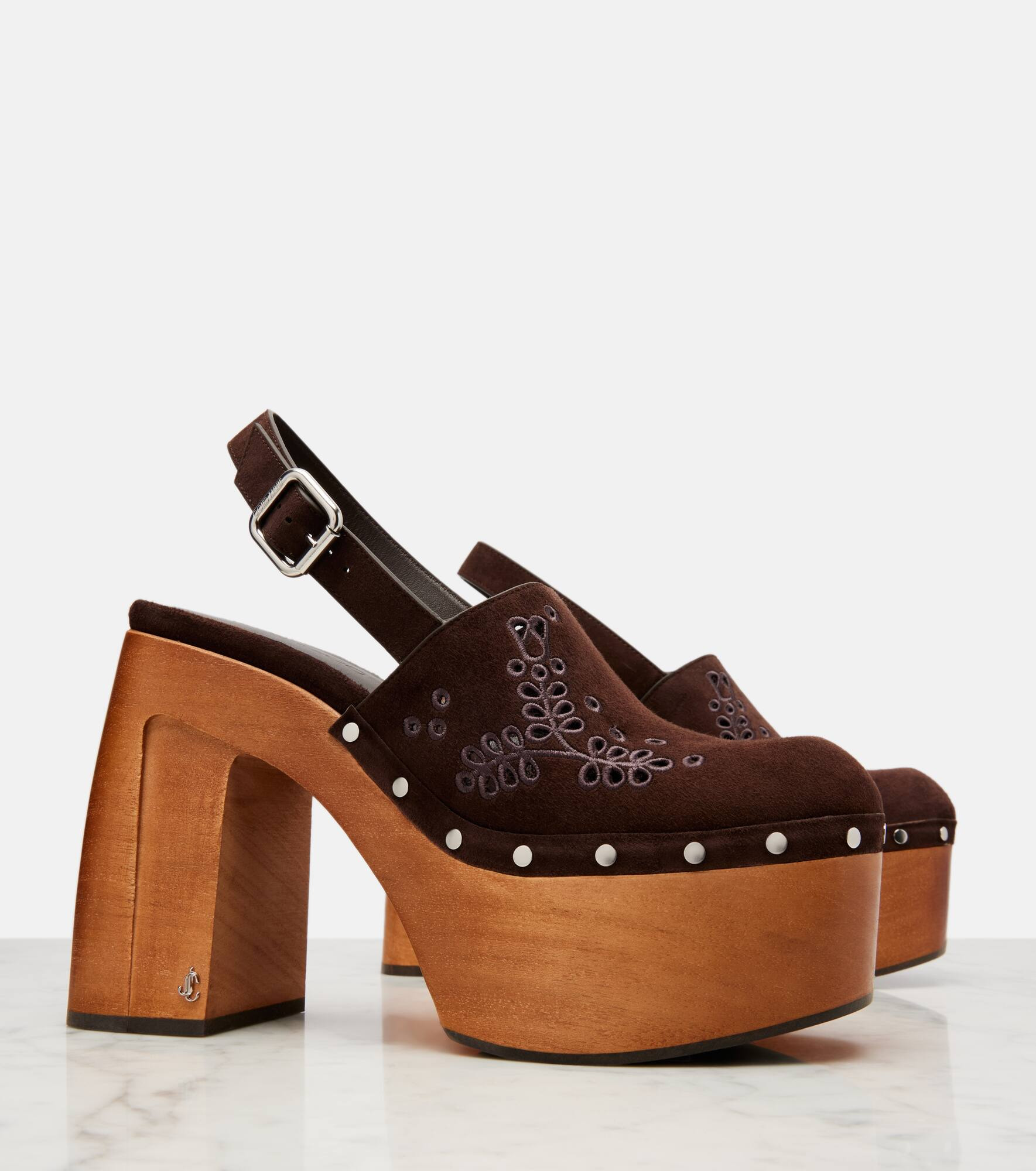 Alida 135 suede platform clogs - 5