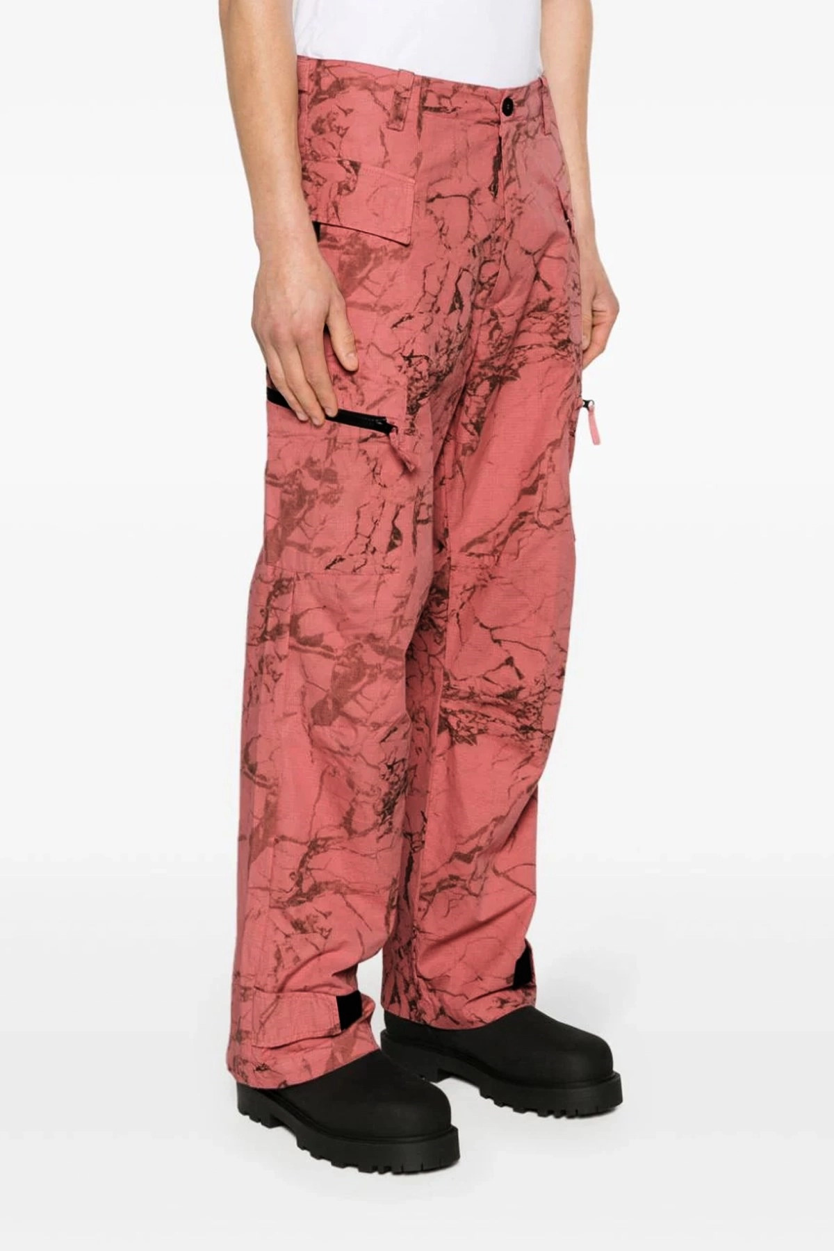 'Crimson Overdye Static Zip' pants - 2