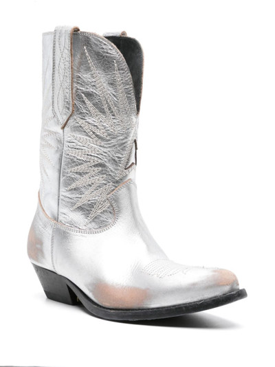 Golden Goose metallic-leather Western boots outlook