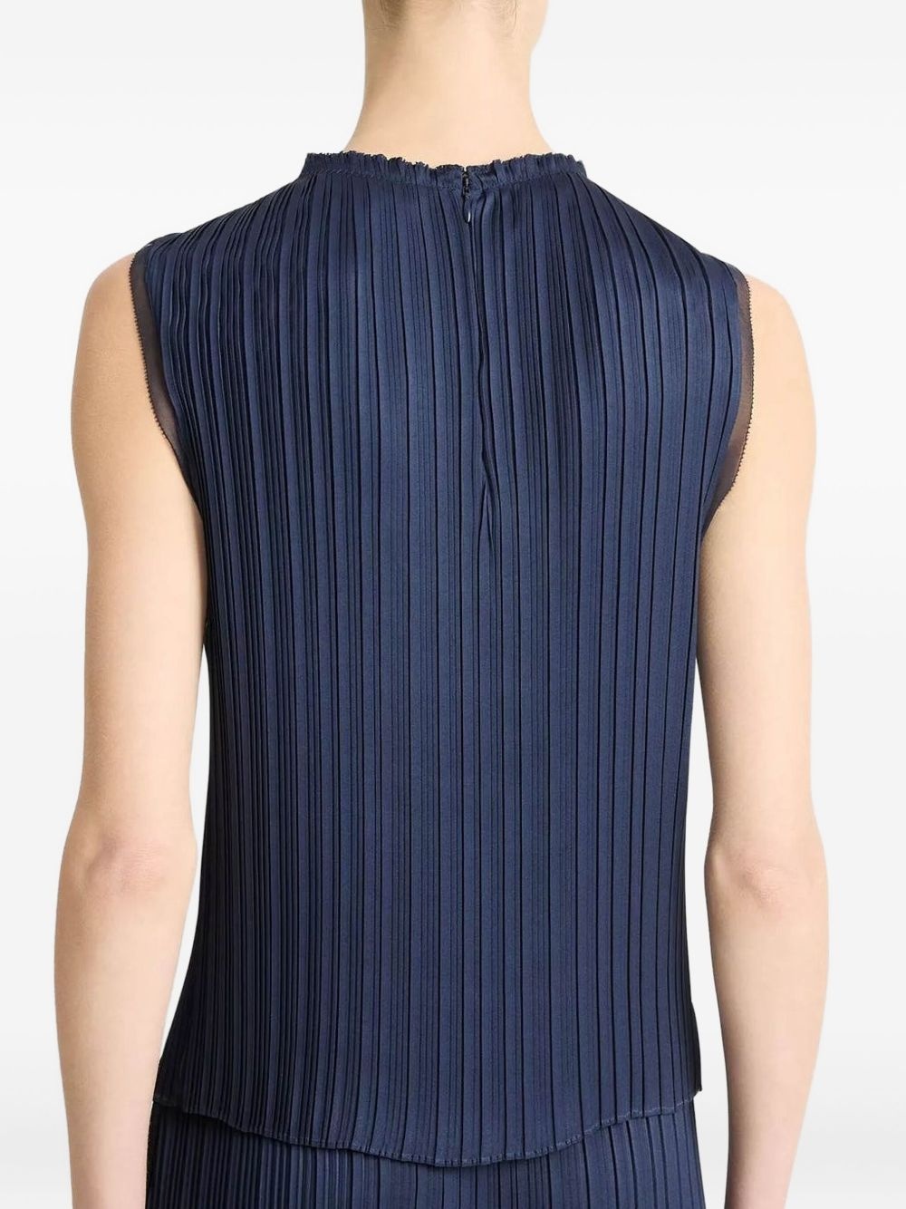 pleated sleeveless top - 4