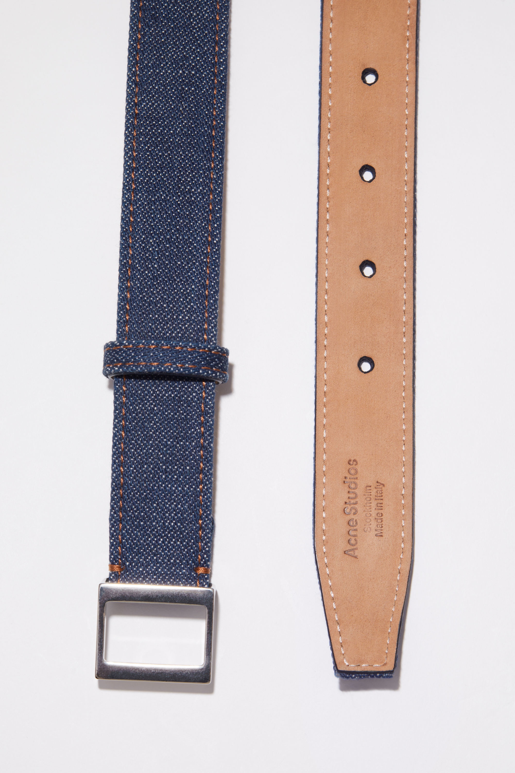 Denim buckle belt - Indigo blue - 4