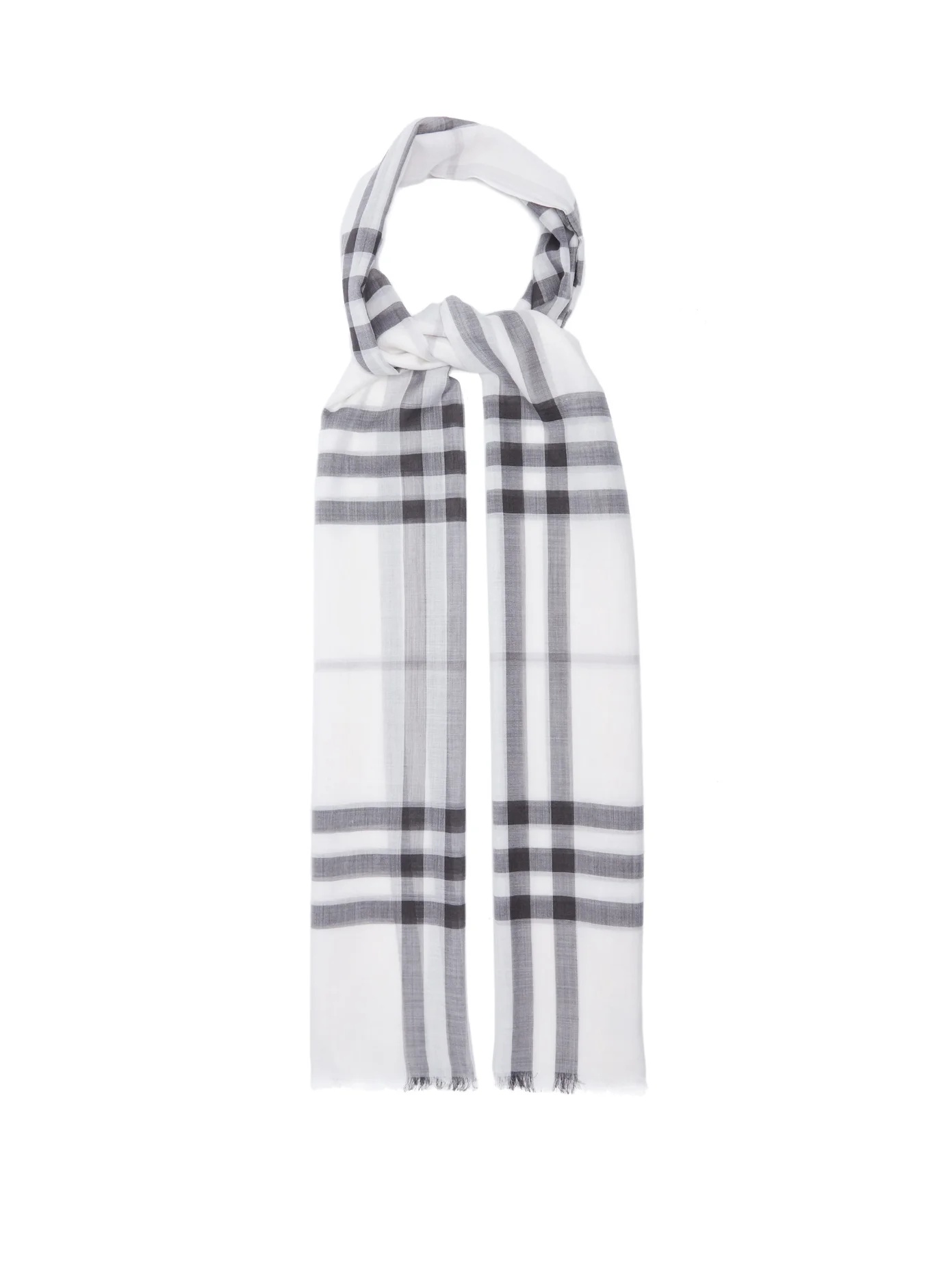 Giant Check wool-blend woven scarf - 1