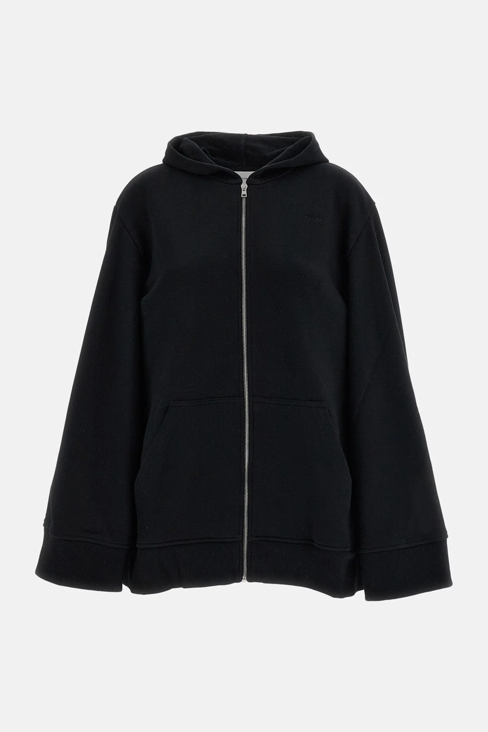 OVERSIZE COTTON SWEATSHIRT WITH HOOD AND ZIP - 1