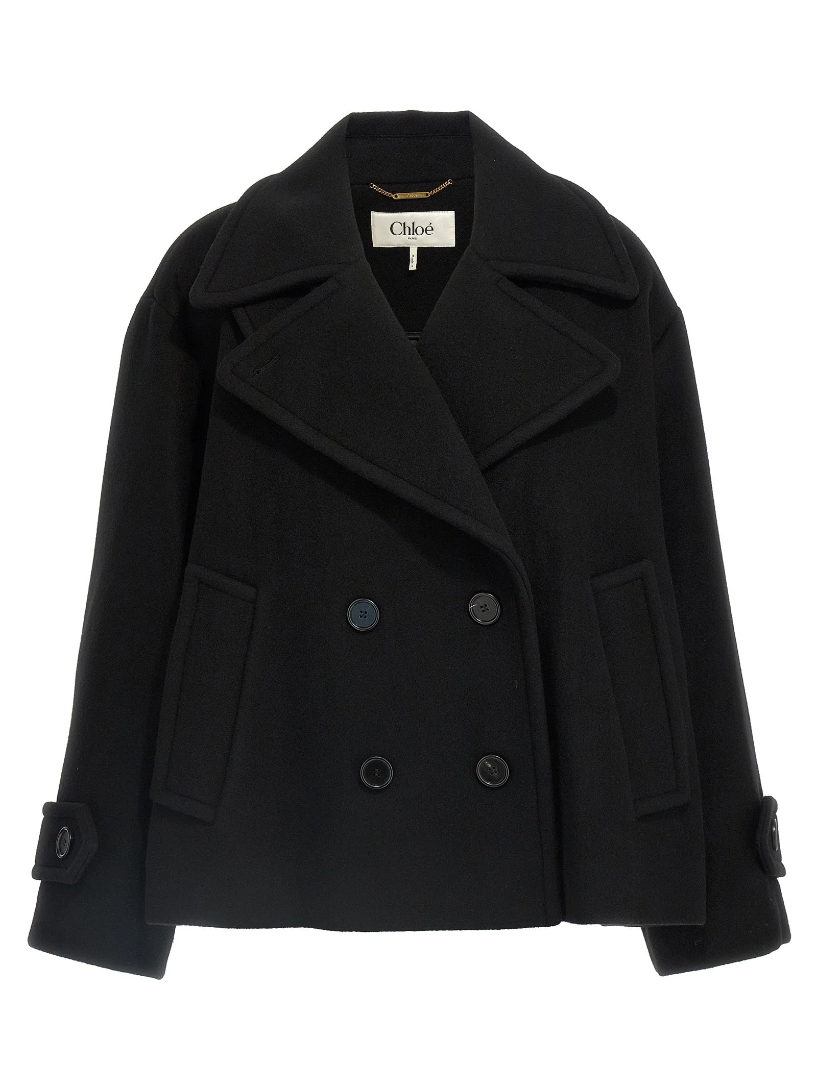 Chloé Women Double Breasted Wool Coat - 1