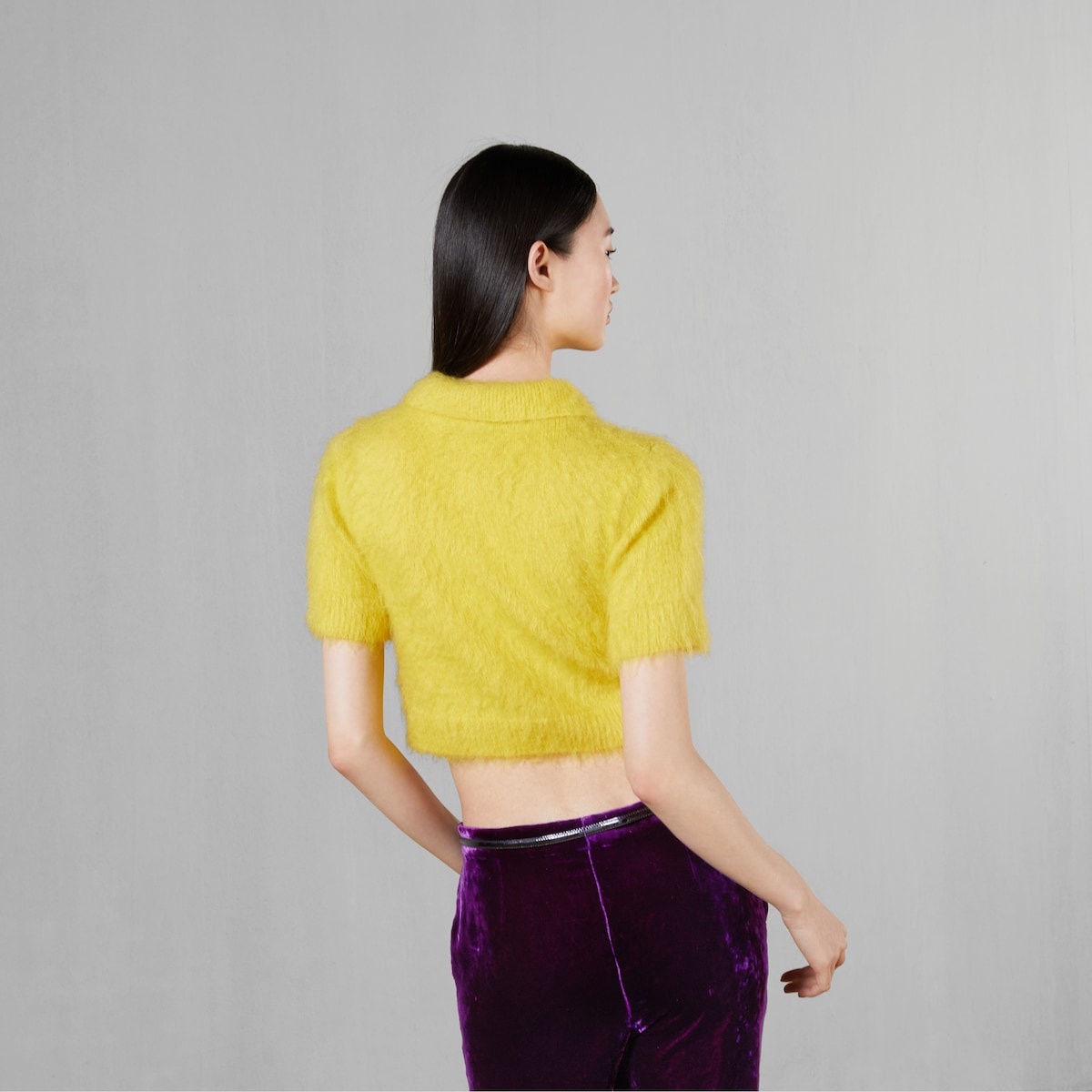 Silk, cashmere and mohair polo sweater - 7