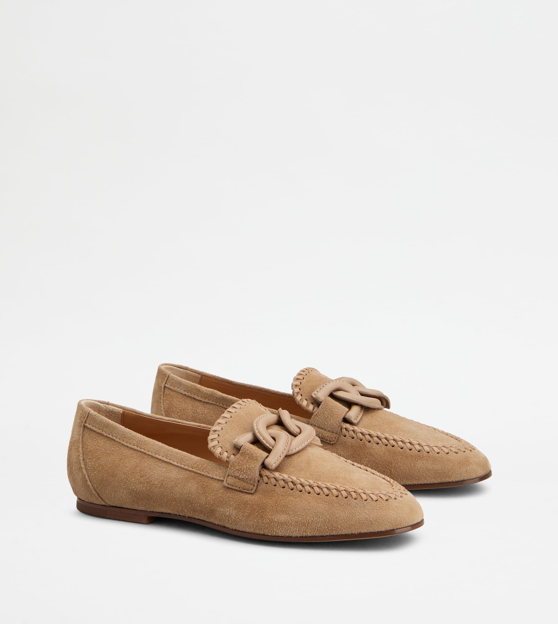KATE LOAFERS IN LEATHER - BEIGE - 3