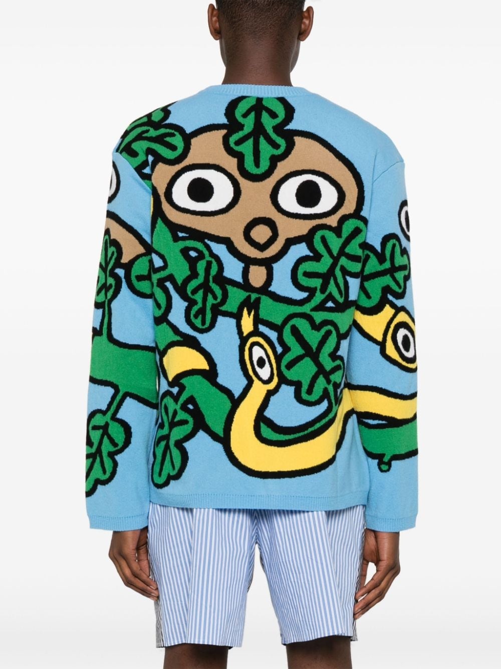 Wisdom intarsia-knit wool jumper - 4