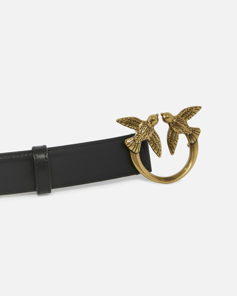 LOVE BIRDS LEATHER BELT 3CM 5