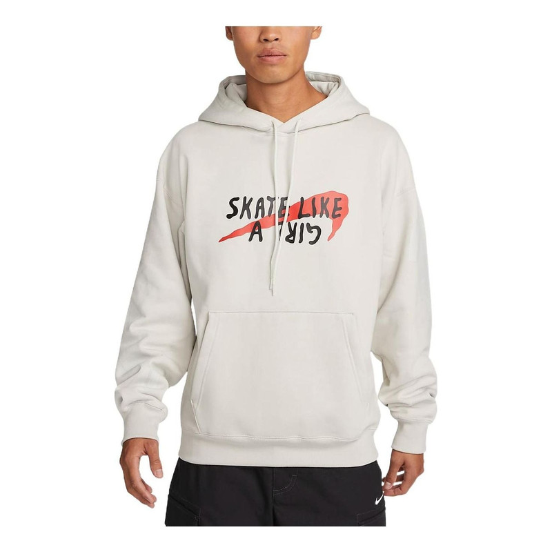 Nike Skate like a girl graphic hoodie 'Rice White' DQ7305-072 - 1