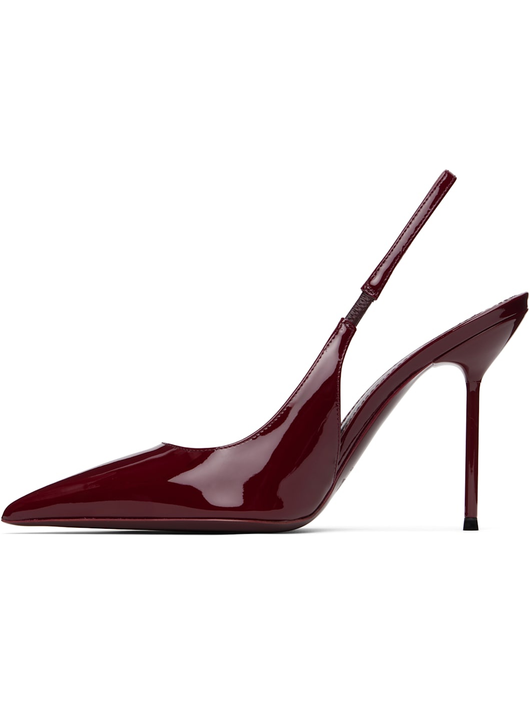 Burgundy Lidia Slingback Heels - 3