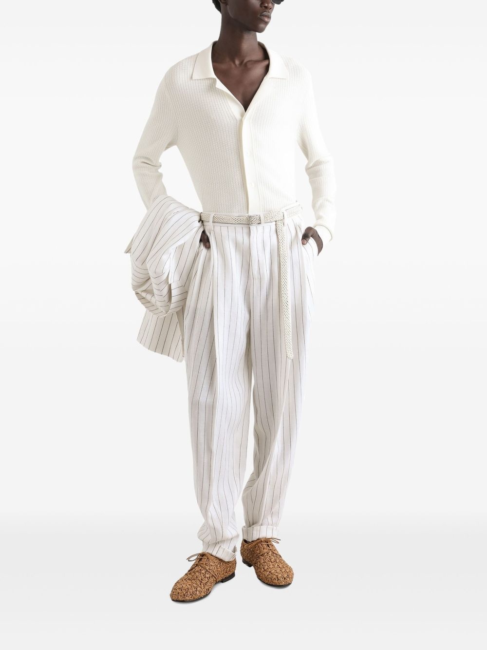 ribbed cardigan - 2