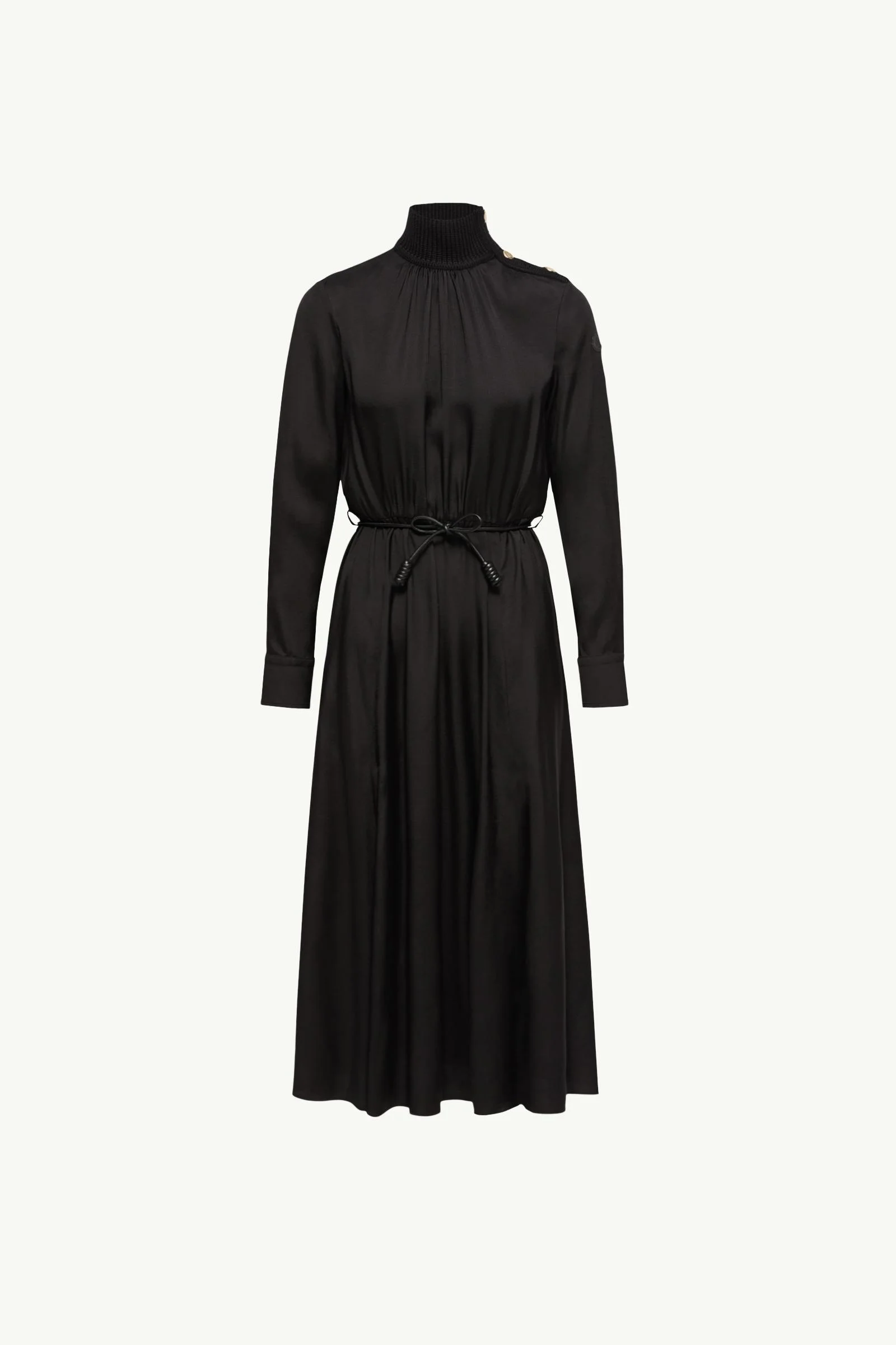 Leather Logo Long Dress - 1