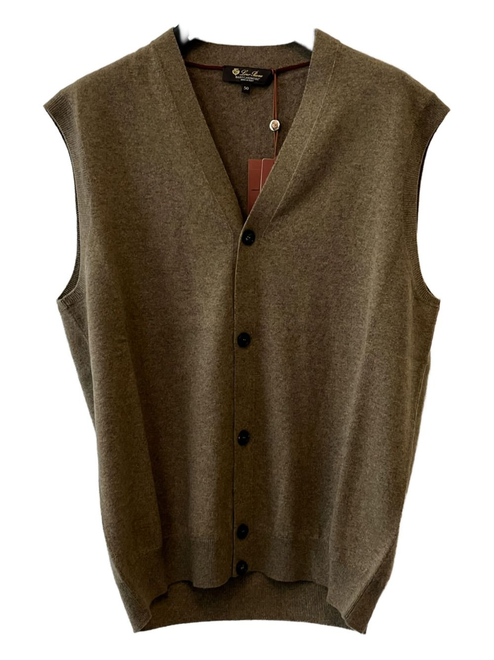 button-front V-neck vest - 1