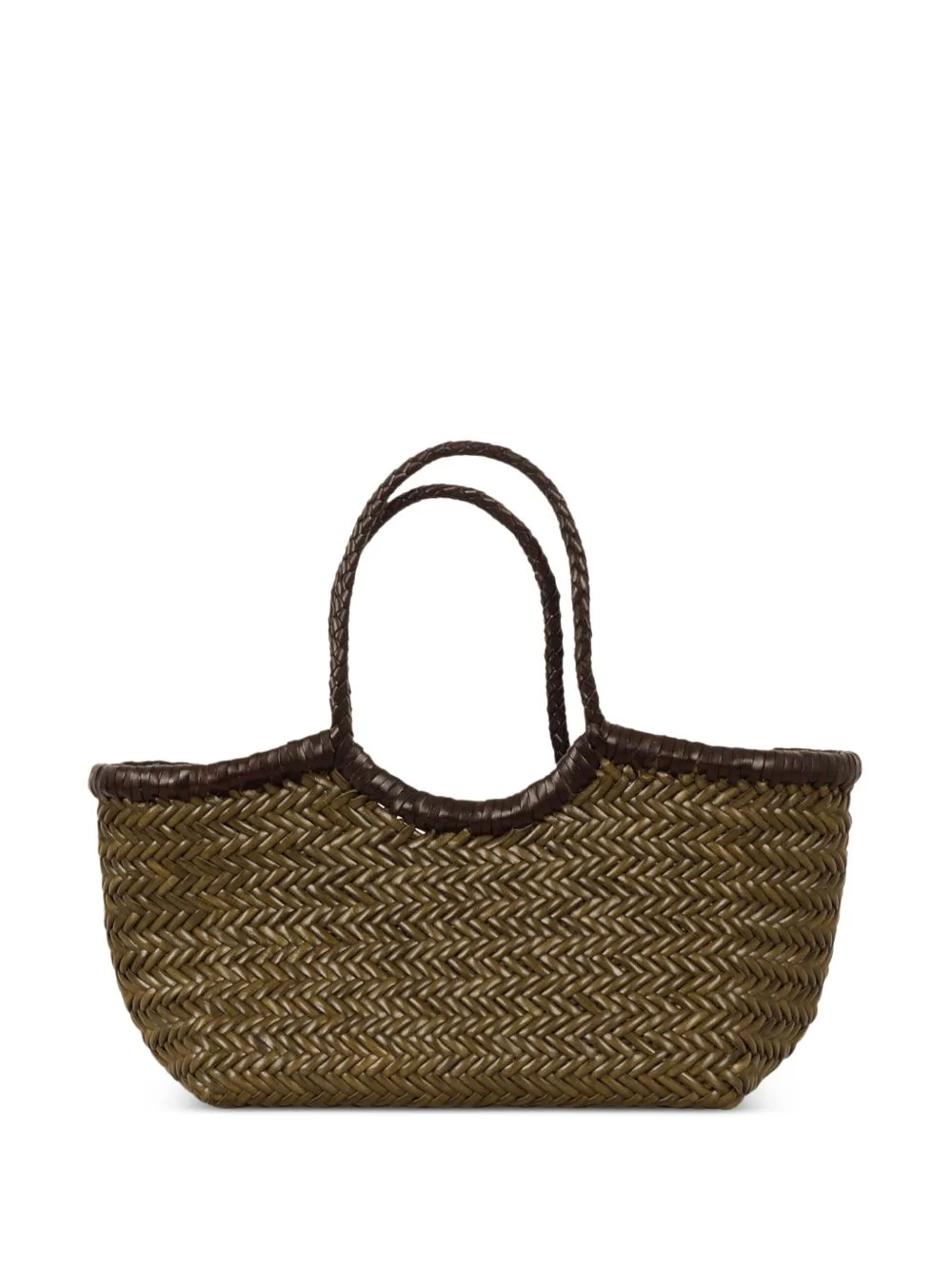 small Nantucket woven leather tote bag - 1