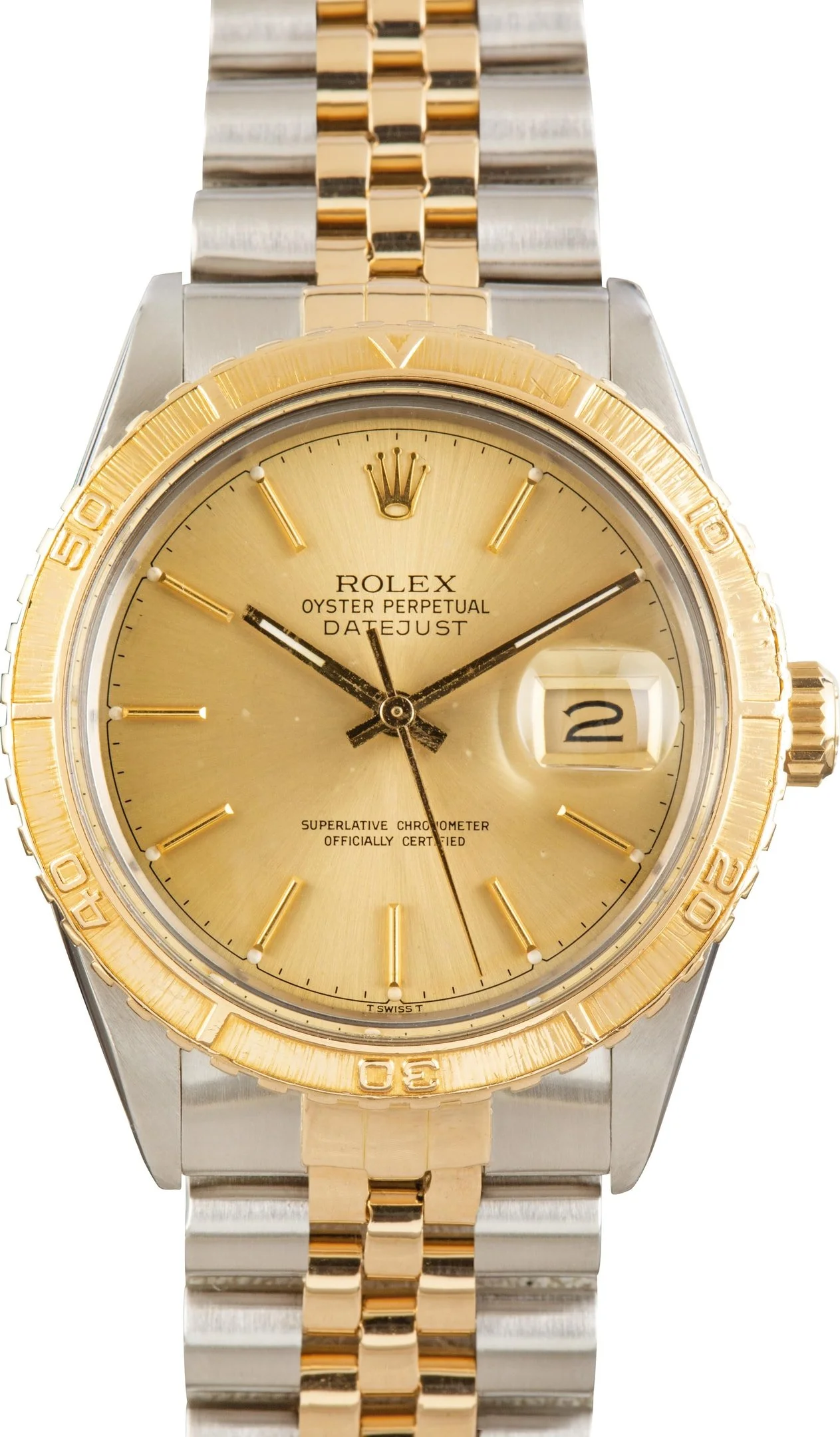 Rolex Datejust 36 Two Tone 16253 Champagne Thunderbird - 1