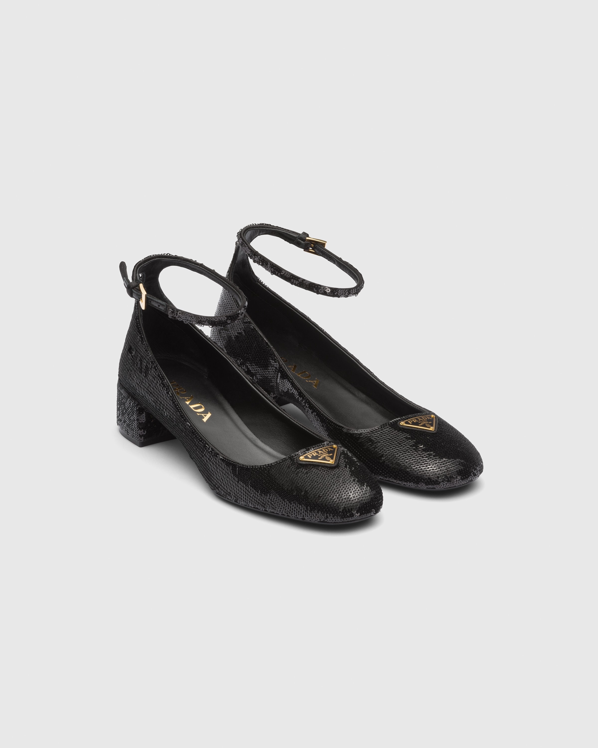 パンプス PRADA SEQUINNED SATIN DORSAY PUMPS Prada Sequined Satin Pumps | eBay