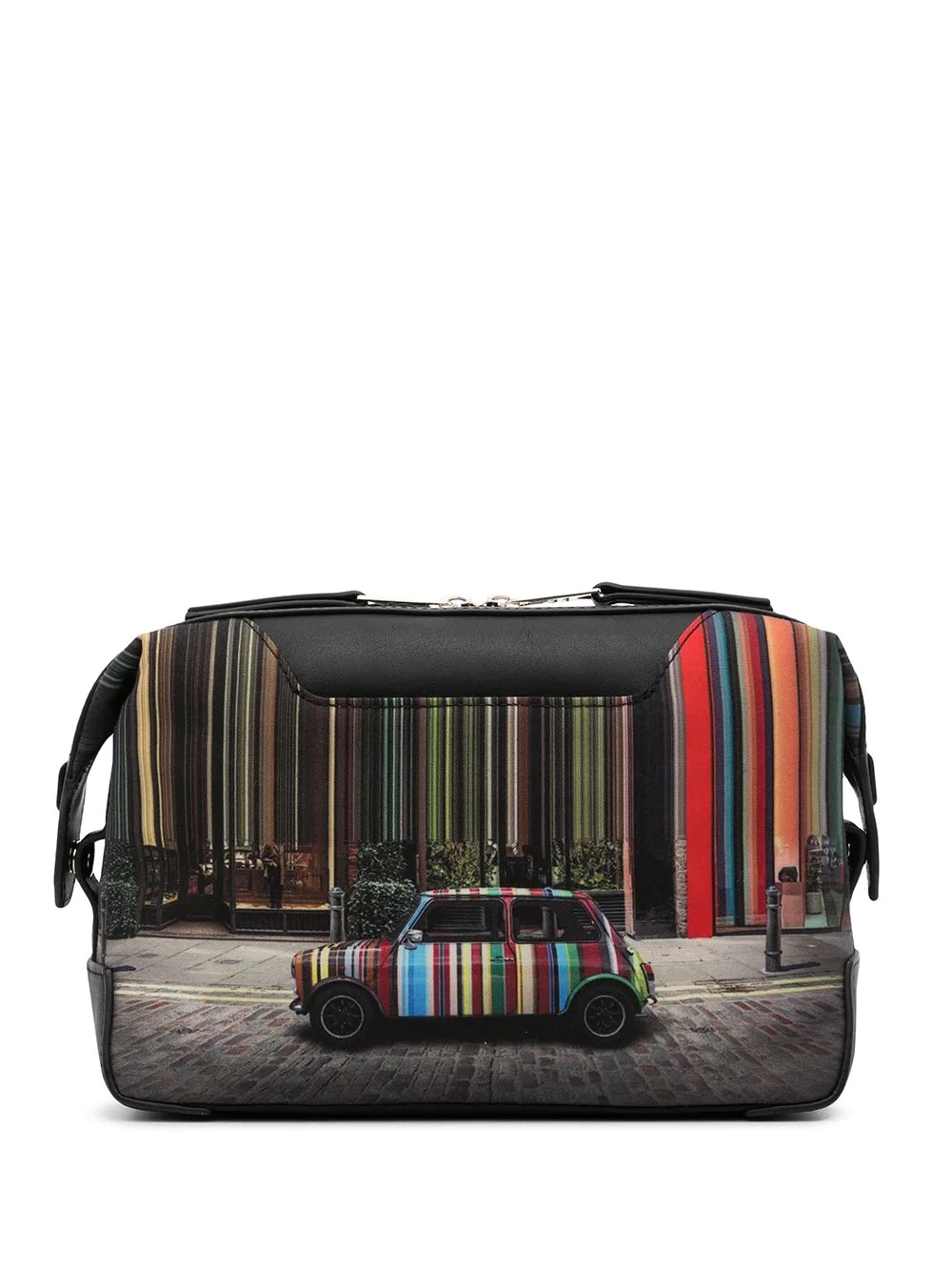 car stripe-print wash bag - 2