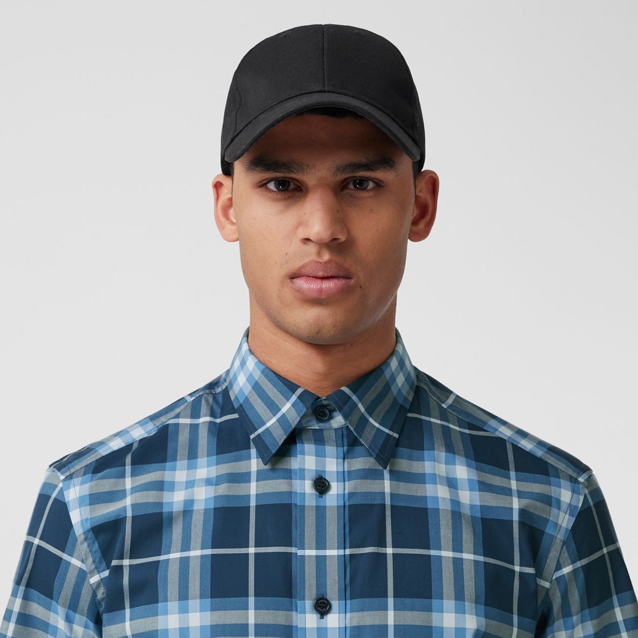 Short-sleeve Check Cotton Shirt - 3