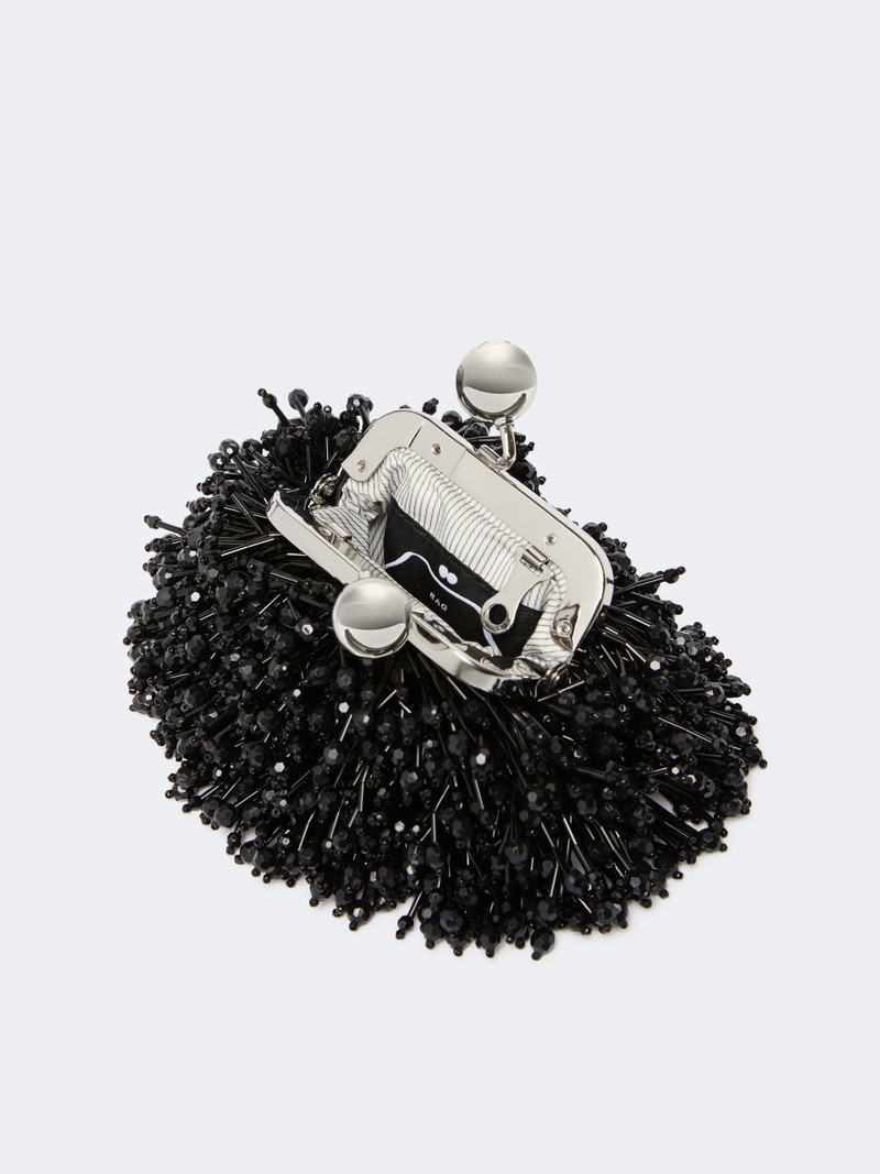 Satin and sequin Nano Pasticcino Bag - BLACK 5