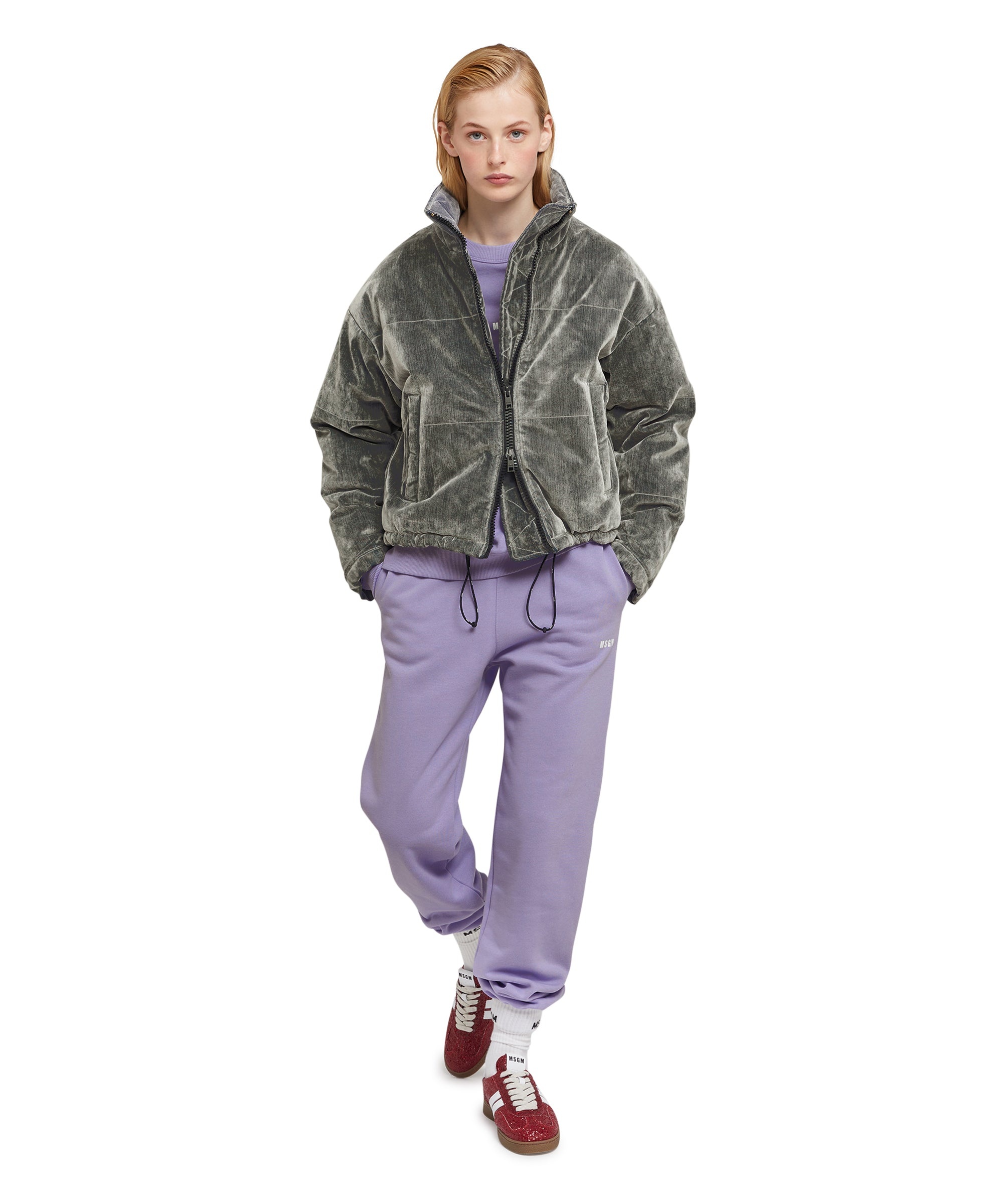 Track pants with high waist and drawstring - 5