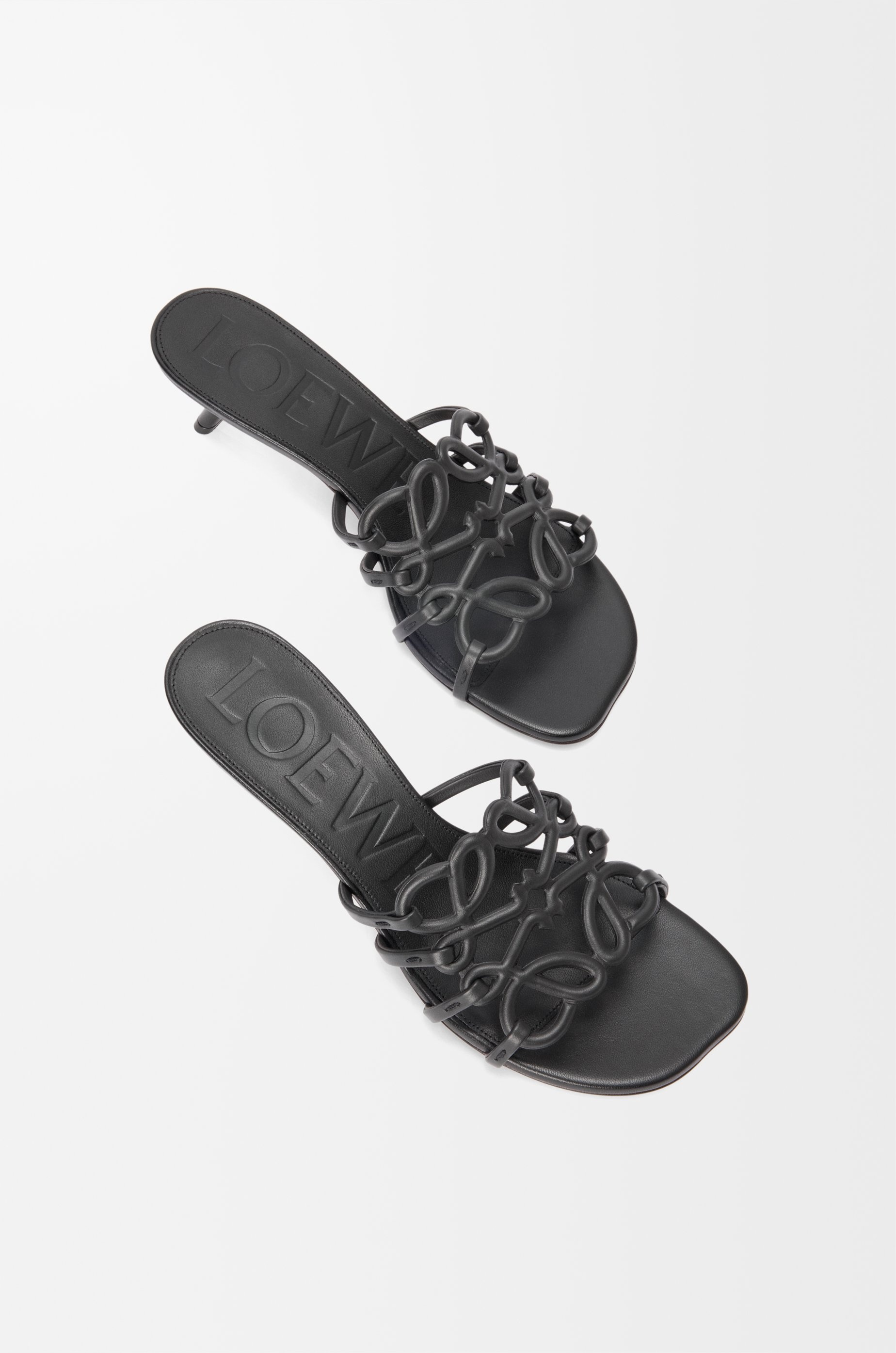 Petal Anagram slide in soft calfskin - 4