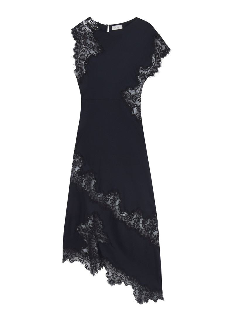 Alessia Satin and Lace Maxi Dress 1