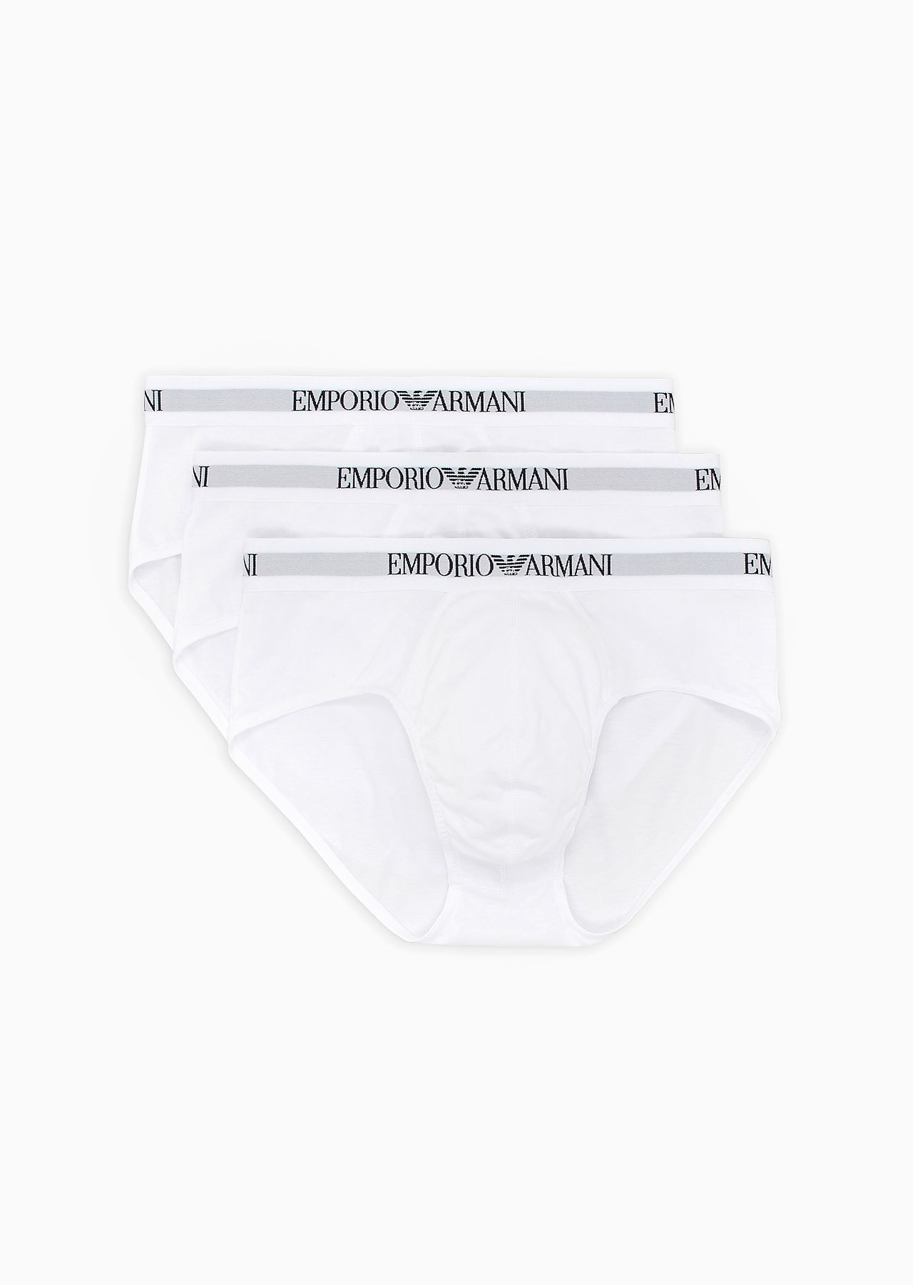 Three-pack of briefs with logo waistband - 1