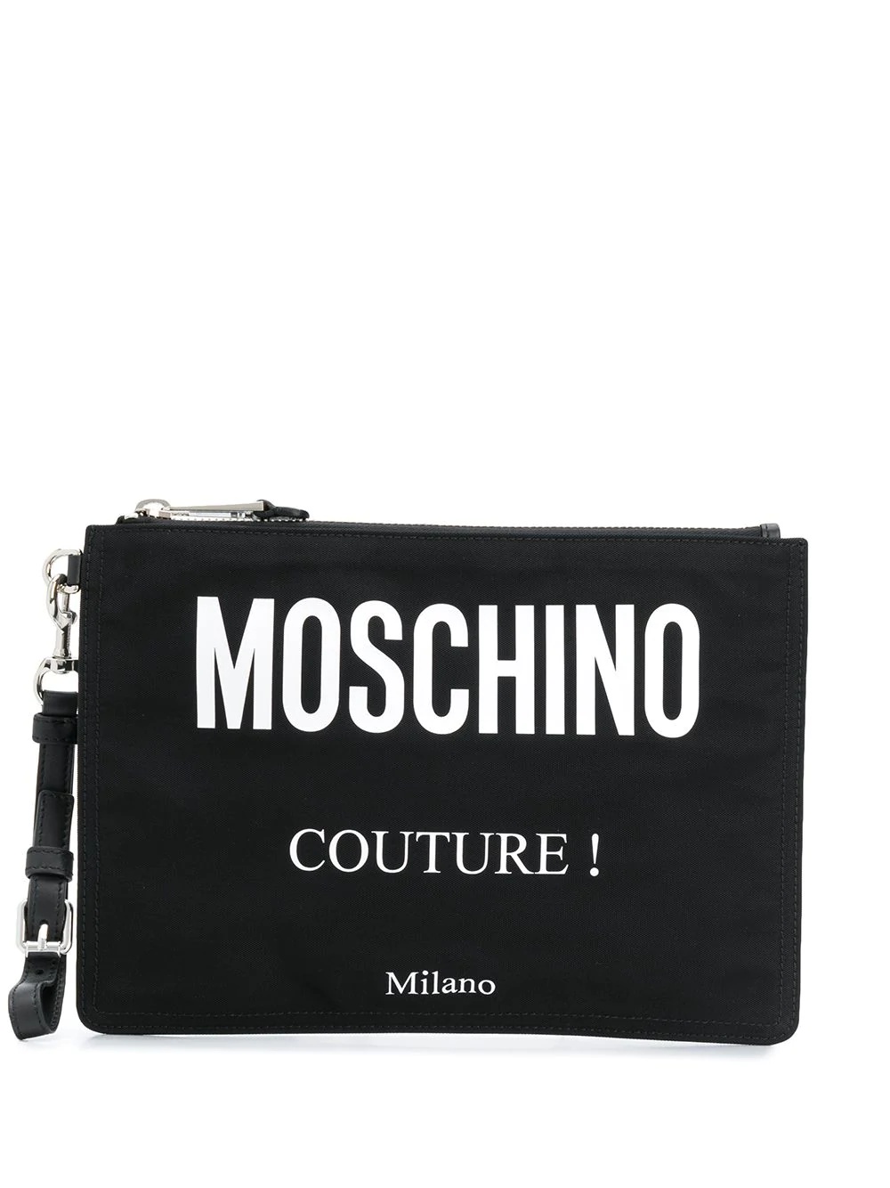 logo-print clutch bag - 1