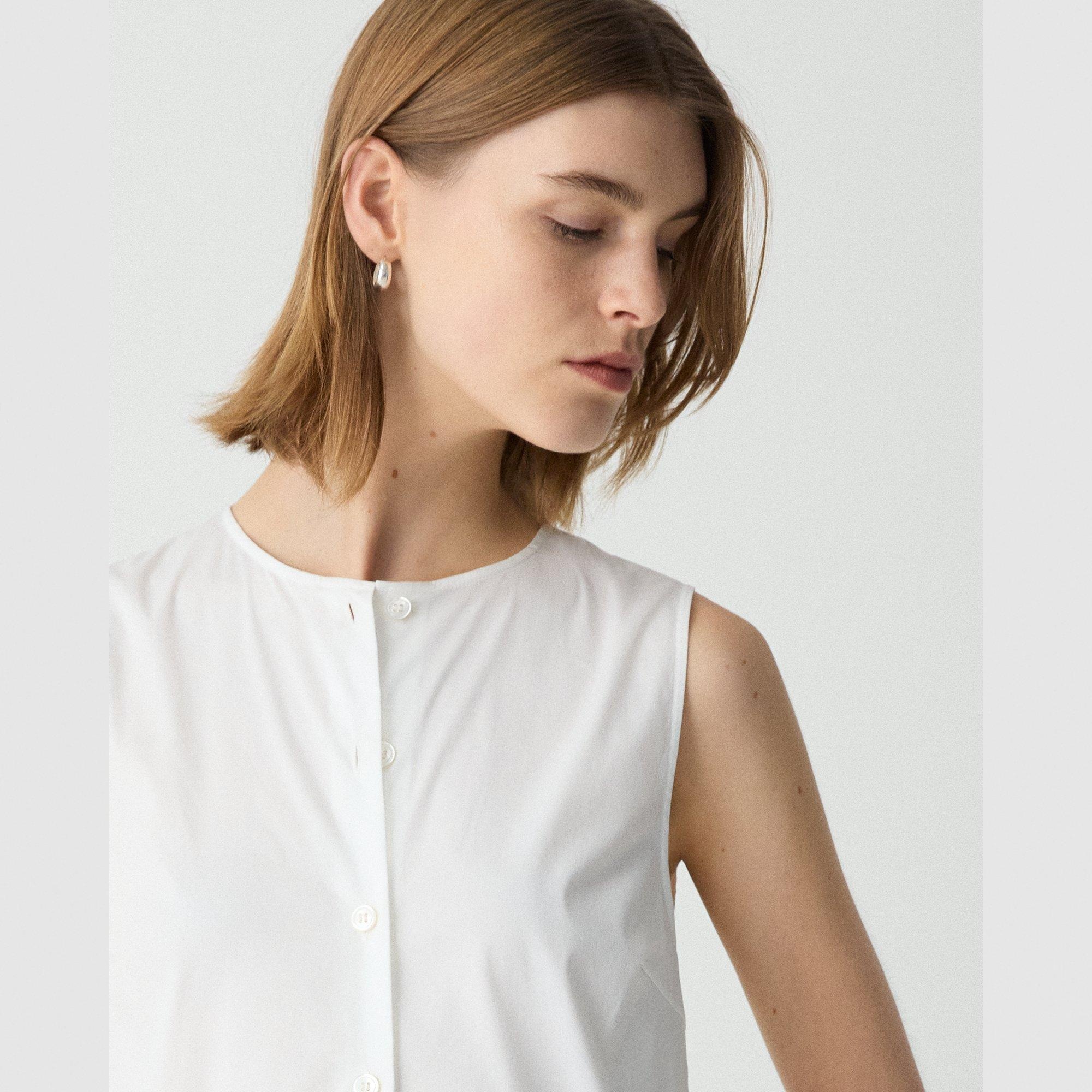 Sleeveless Mini Dress in Good Cotton - 5