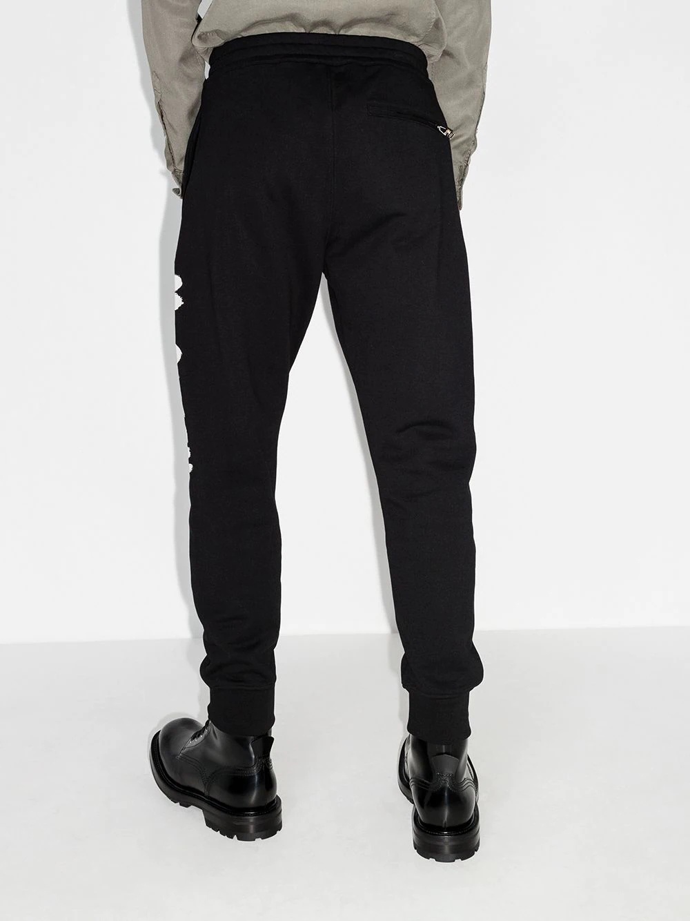 logo graffiti print track pants - 3