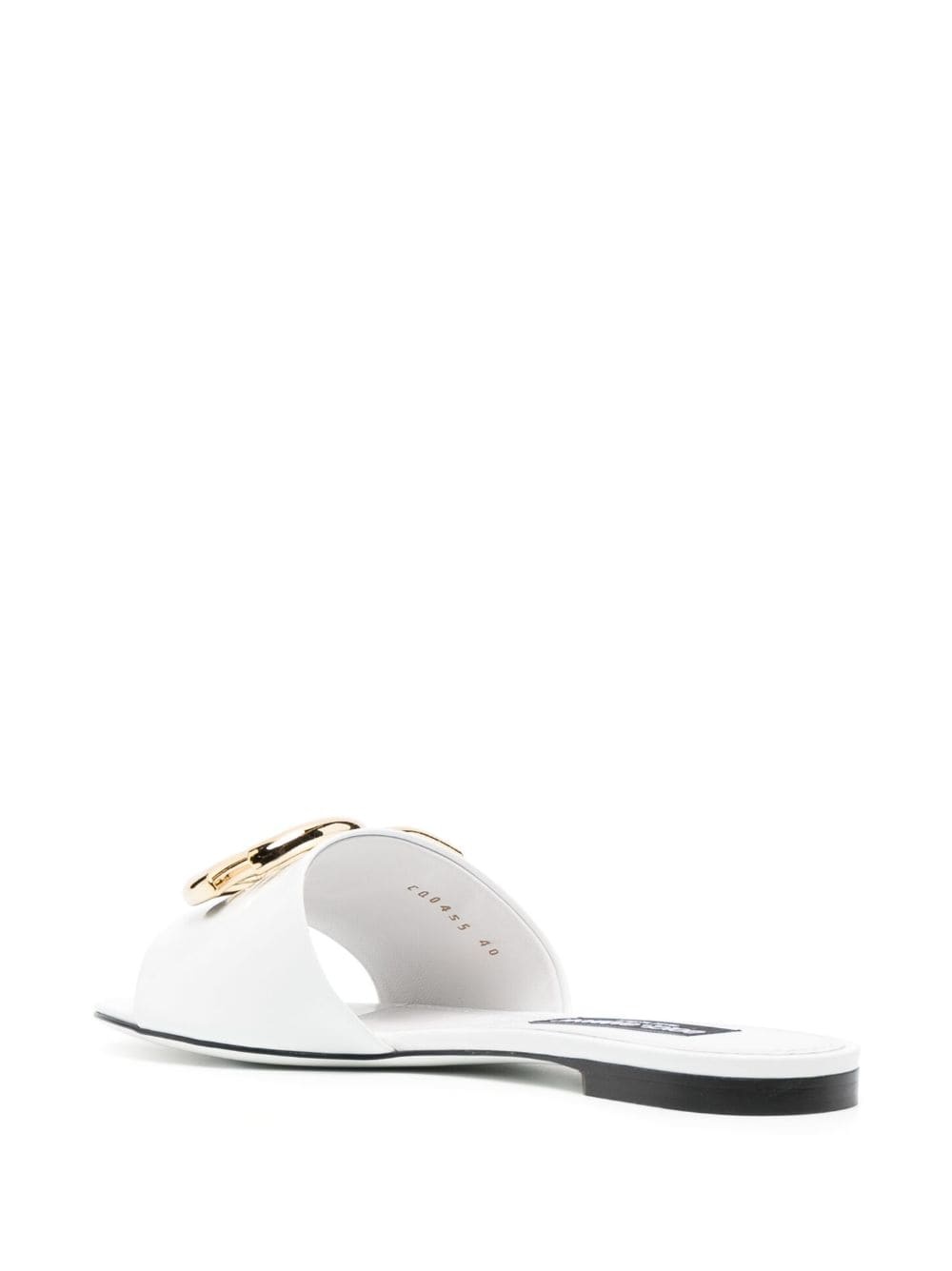 logo-plaque flat sandals - 3