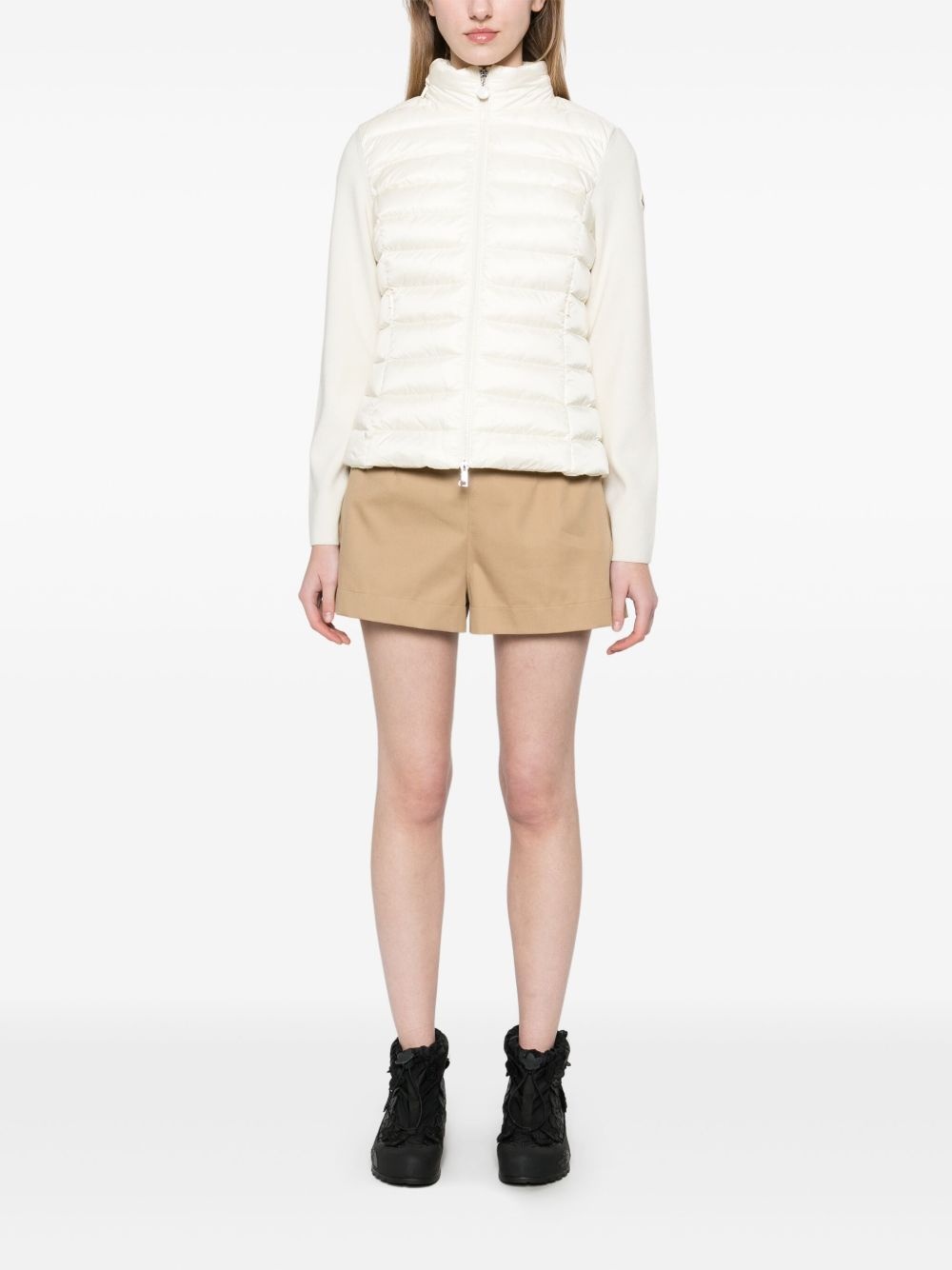 logo-patch padded jacket - 2