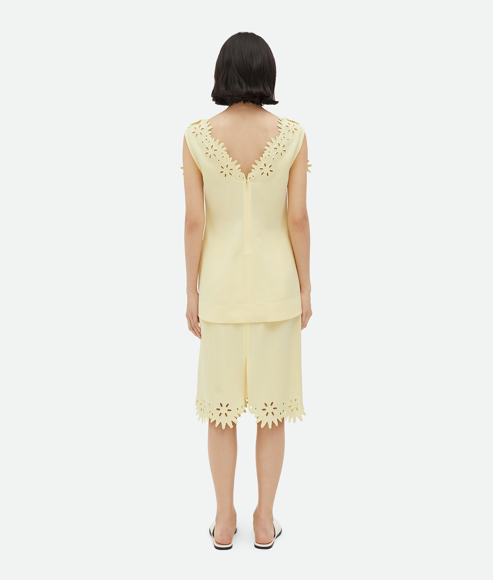 English Embroidery Viscose And Silk Top - 3