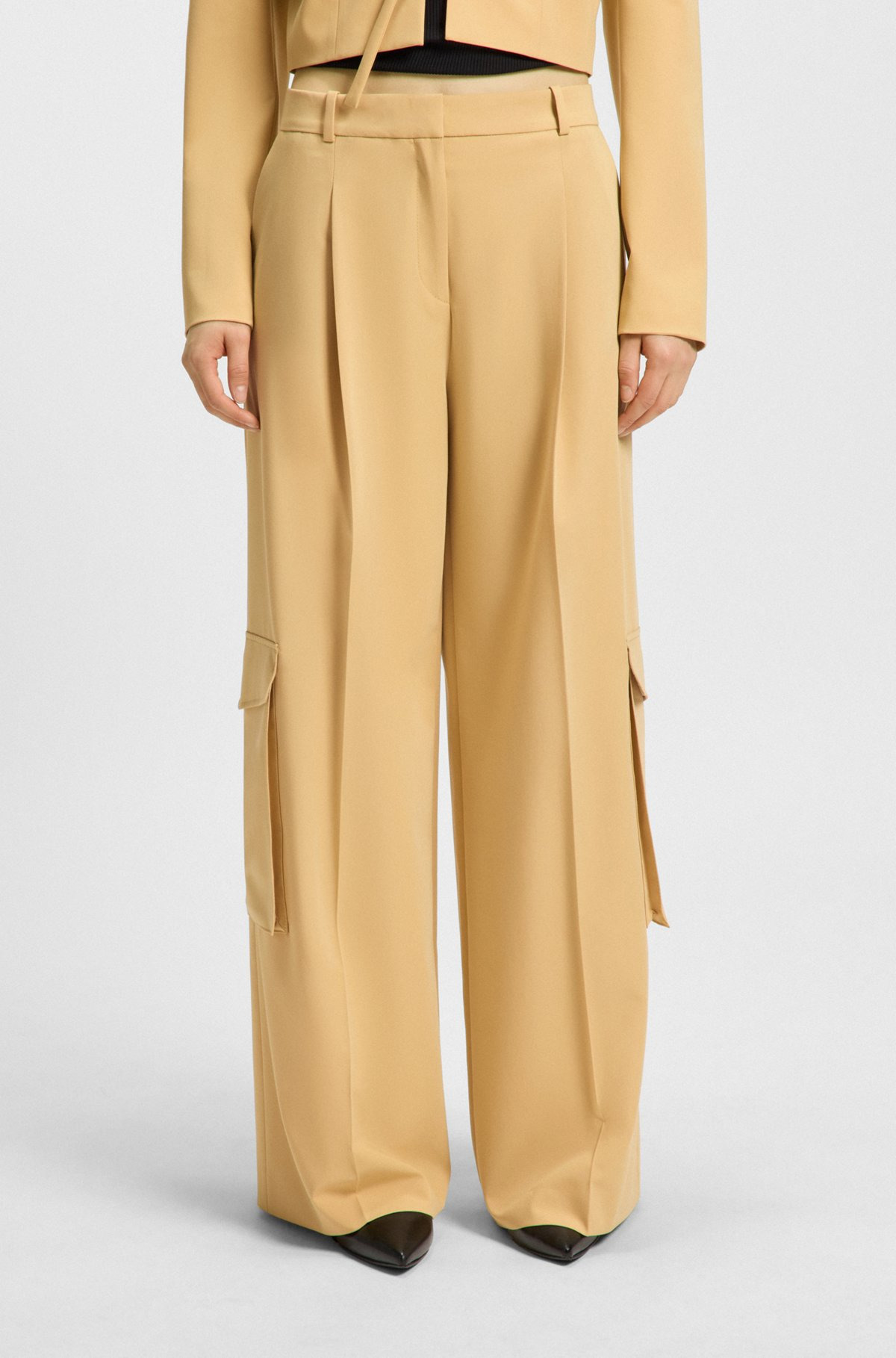 RELAXED-FIT CARGO TROUSERS IN STRETCH FABRIC - 2