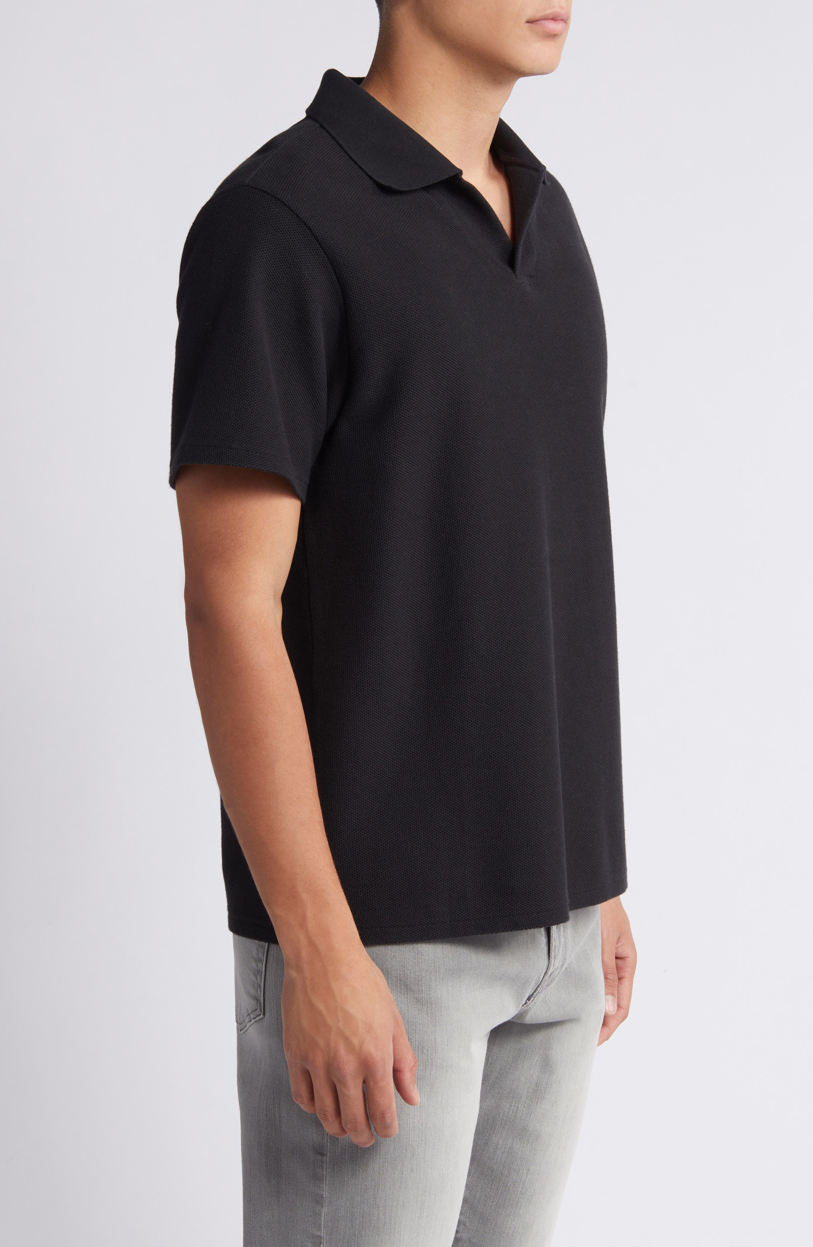 FRAME Jacquard Polo in Black at Nordstrom - 3