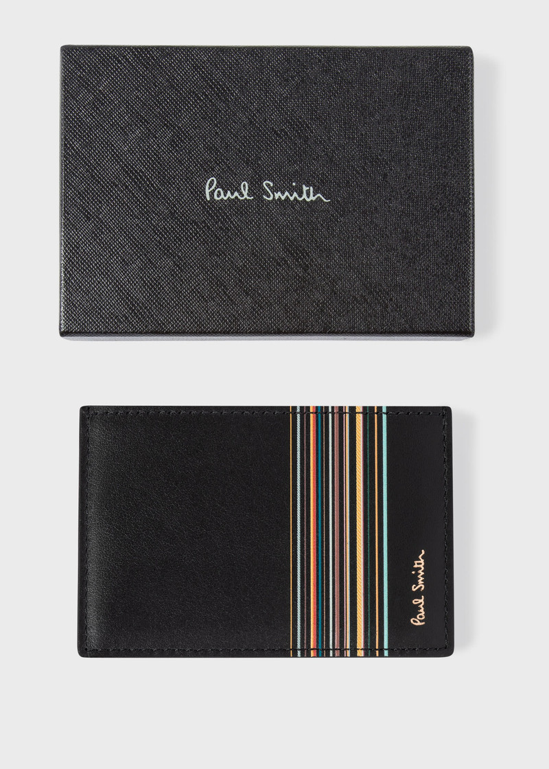 'Signature Stripe Block' Credit Card Holder 4
