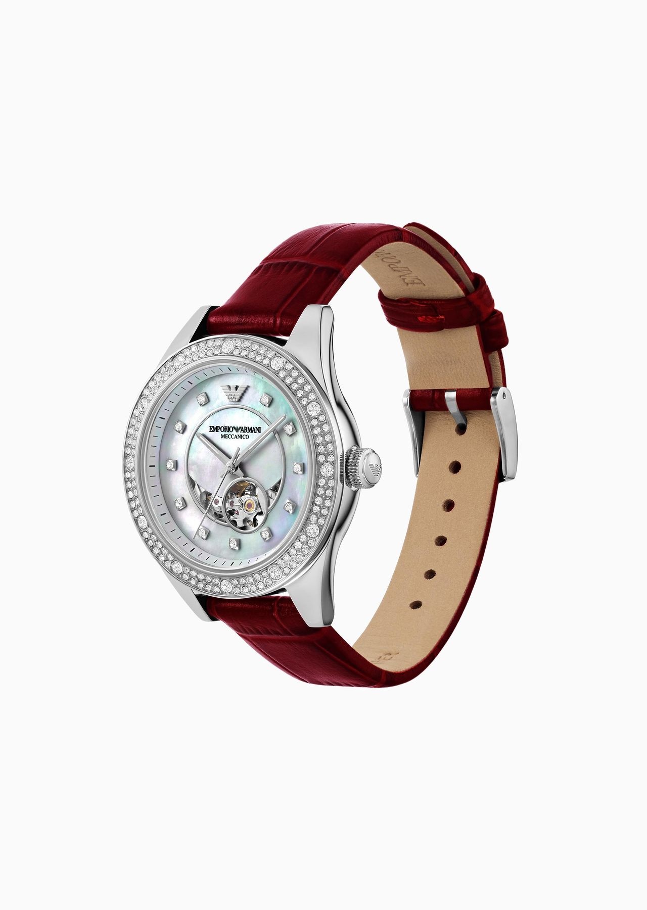 Automatic Red Leather Watch - 2