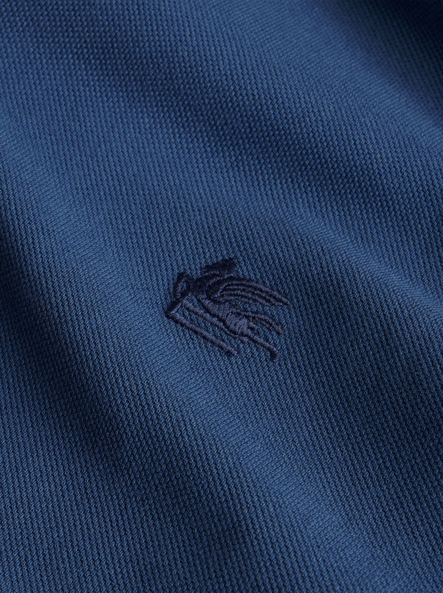 POLO SHIRT WITH LOGO AND PAISLEY UNDERCOLLAR - 6
