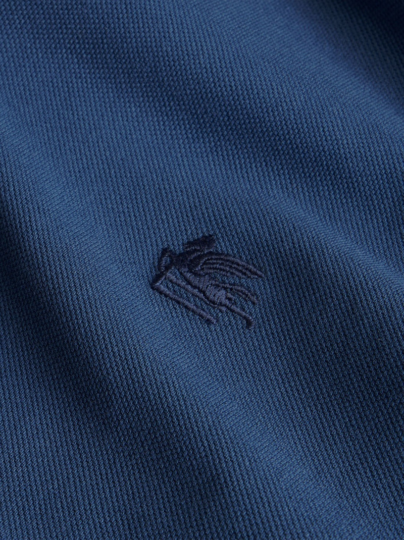 POLO SHIRT WITH LOGO AND PAISLEY UNDERCOLLAR 6