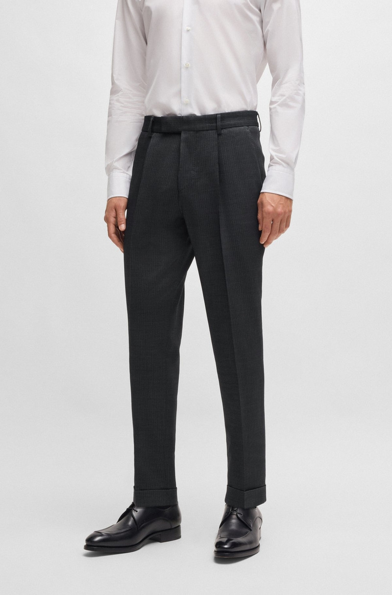 SLIM-FIT SUIT IN STRIPED WOOL 6