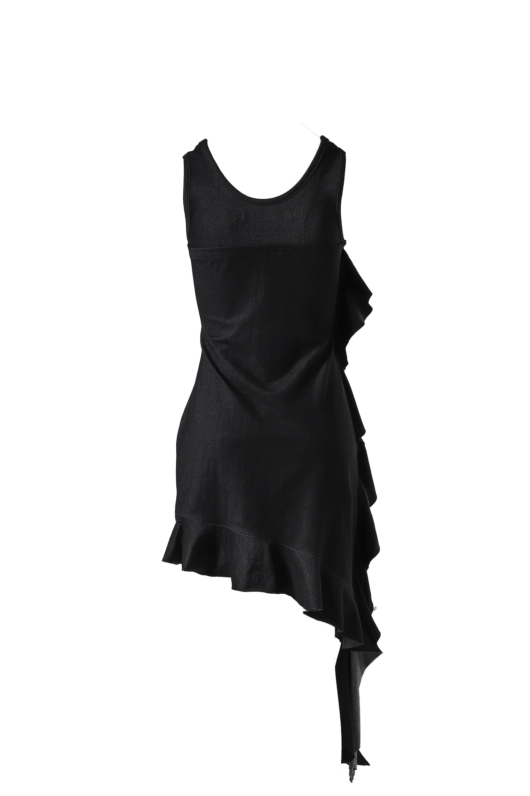 FLOW RUFFLE DRESS / BLK - 2