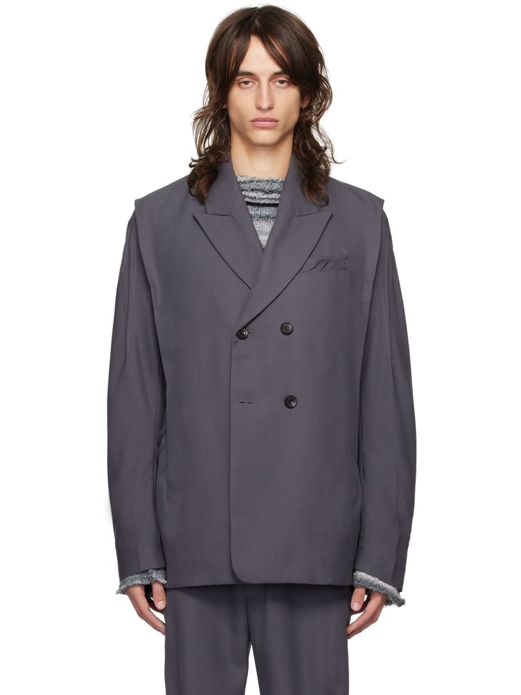 Gray Ohne K-Dart Blazer - 1