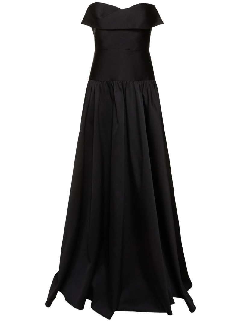 Strapless taffeta gown - 1