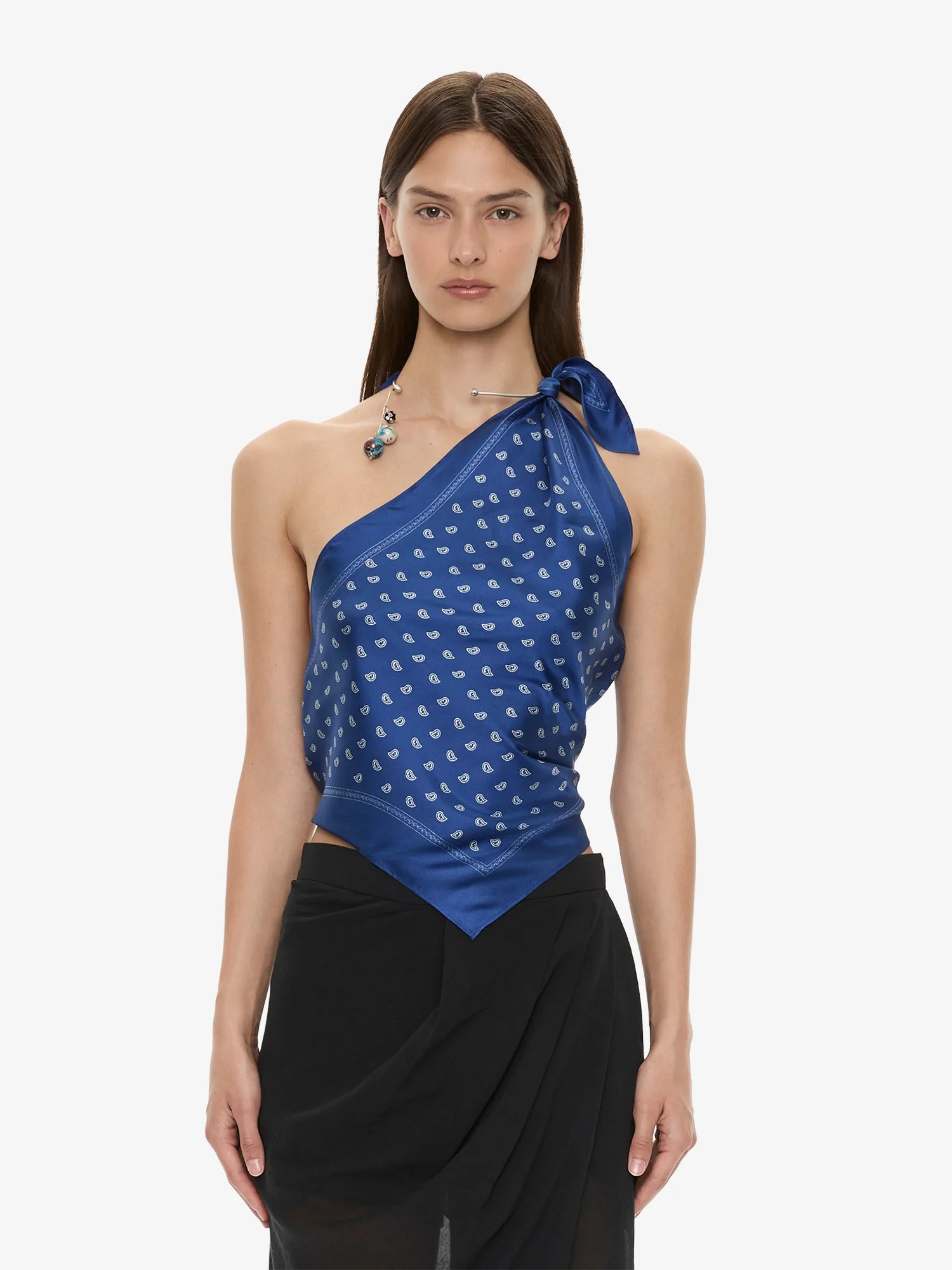 Bandana Scarf Tie Top - 1