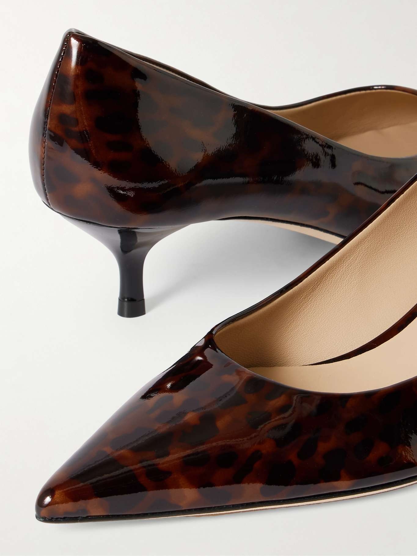 Stuart Power patent-leather pumps Tortoiseshell - 4