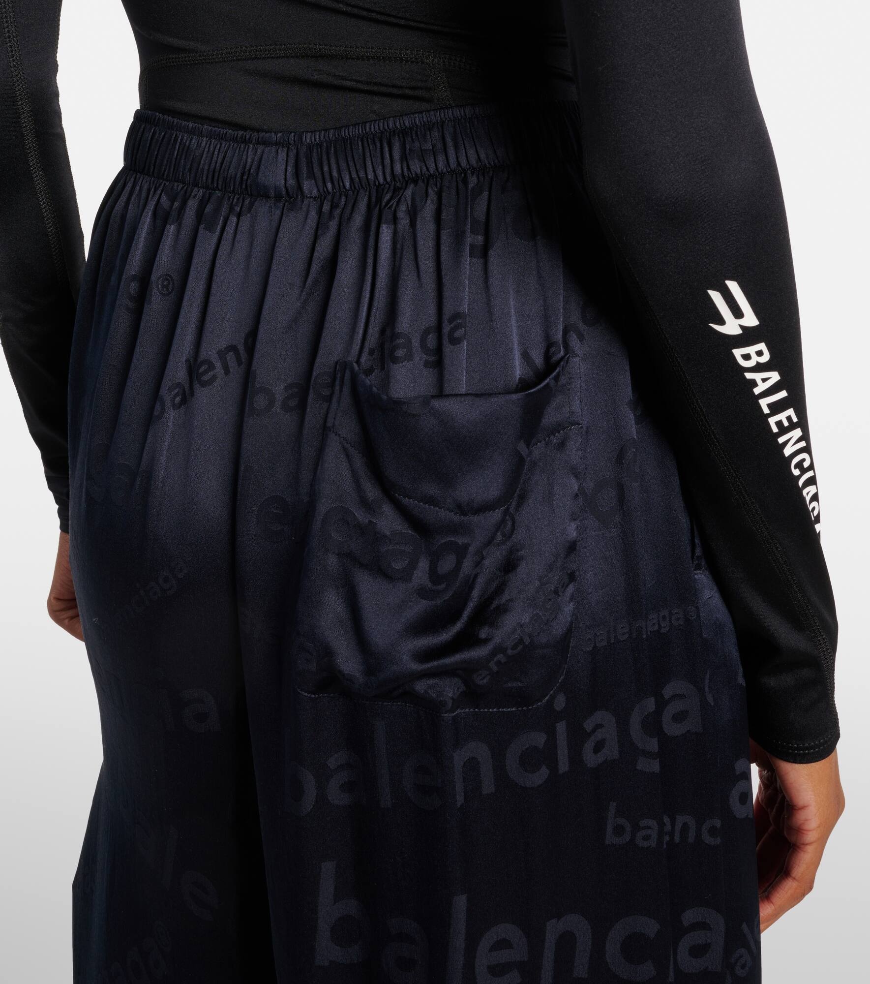 Silk wide-leg pants - 5