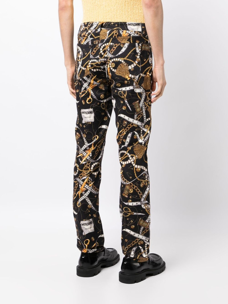 graphic-print cotton-blend trousers 4