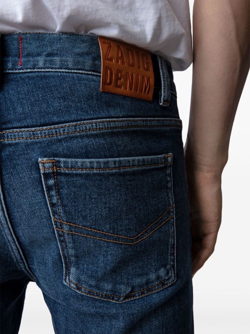 mid-rise slim-cut jeans - 5