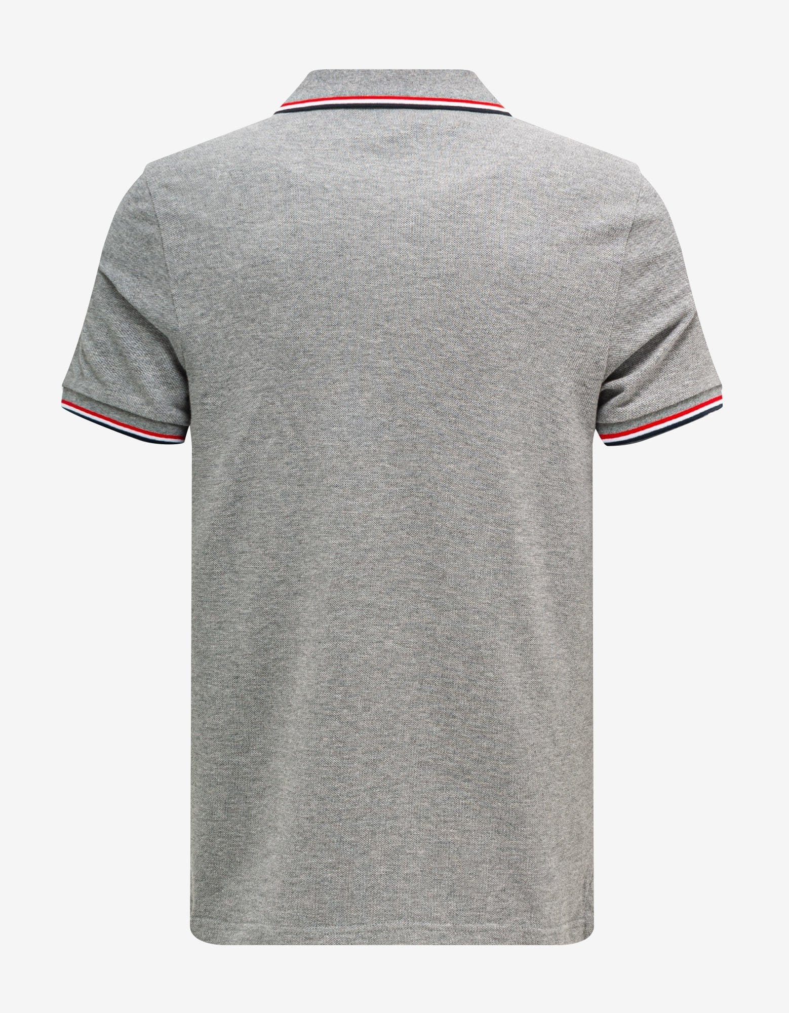 Grey Tricolour Trim Polo T-Shirt - 2