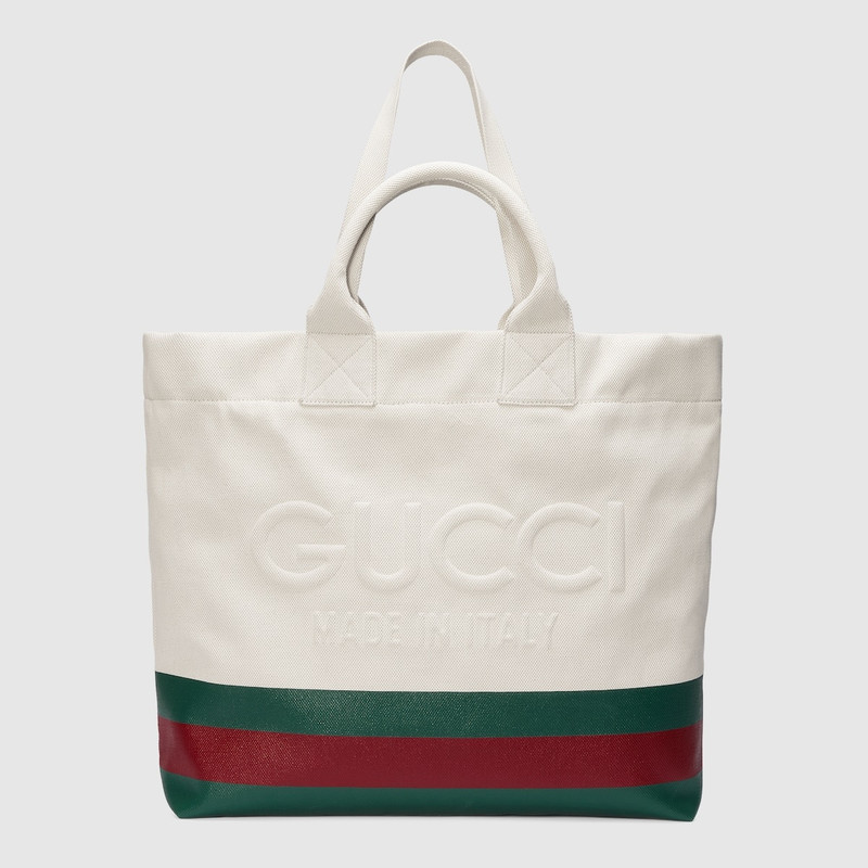 Canvas tote bag with embossed detail 4